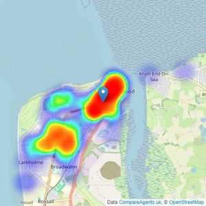 Harris & Co - Fleetwood listings heatmap