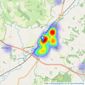 Harris & Harris - Axminster listings heatmap