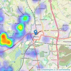 Harrison Estate Agents - Bury listings heatmap