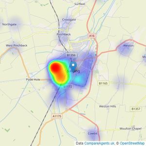 Harrison Rose Estate Agents - Spalding listings heatmap