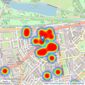 Harrods Estates - Knightsbridge listings heatmap