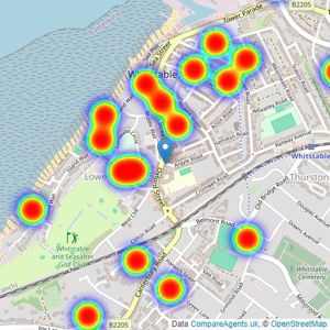 Harvey Richards & West - Whitstable listings heatmap