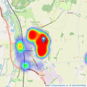 Harvey Robinson - Biggleswade listings heatmap