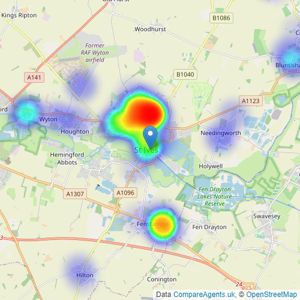 Harvey Robinson - St Ives listings heatmap