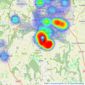 Harwood Shropshire Ltd - Broseley listings heatmap