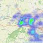 Harwood The Estate Agents - Telford listings heatmap