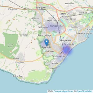 Hashtag Properties - Eastbourne listings heatmap