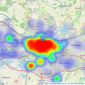 Haslams Estate Agents - Reading listings heatmap