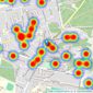 Hat and Home - Crowthorne listings heatmap