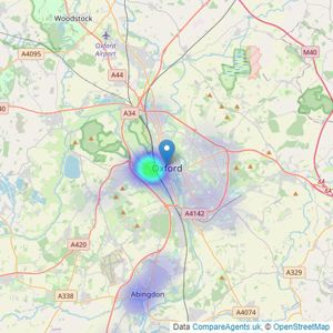 Hathaways - Oxford listings heatmap