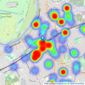 Hawes & Co - Surbiton listings heatmap