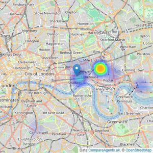 Hawk & Eagle Property Consultants - London listings heatmap