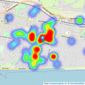 Hawke & Metcalfe - Rustington listings heatmap