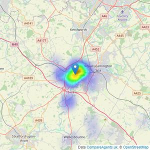 Hawkesford - Warwick listings heatmap