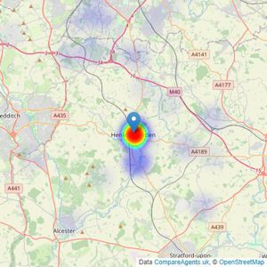 Hawkins & Patterson - Henley in Arden listings heatmap