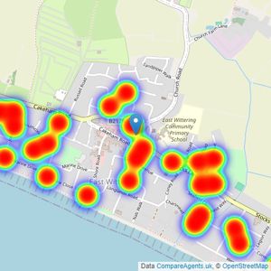 Hawkins and Smith - East Wittering listings heatmap