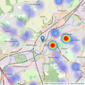 Haybrook - covering Rotherham listings heatmap