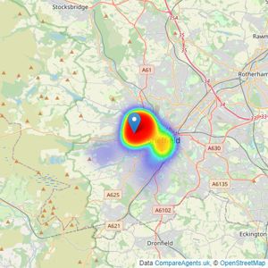 Haybrook - Crookes listings heatmap