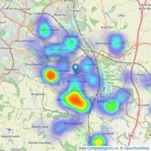 Haybrook - Crystal Peaks listings heatmap