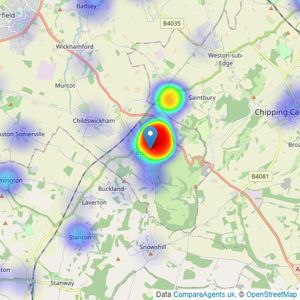 Hayman-Joyce Broadway - Broadway listings heatmap