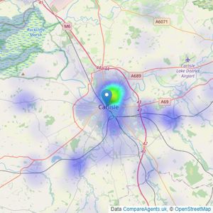 Hayward Tod Associates - Carlisle listings heatmap