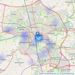 Hazelwells - Preston listings heatmap