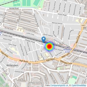 Healey Development solutions Willesden Limited listings heatmap