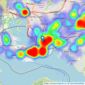 Hearnes Estate Agents - Poole listings heatmap