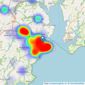 Heather & Lay - Falmouth listings heatmap