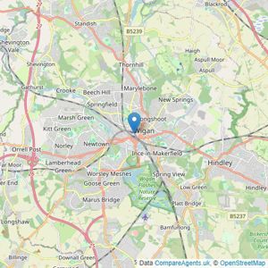 Heaton Group - Wigan listings heatmap