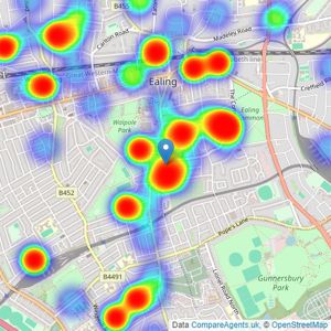 Helliwell & Co - Ealing listings heatmap