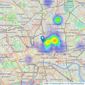 Hemmingfords - London listings heatmap