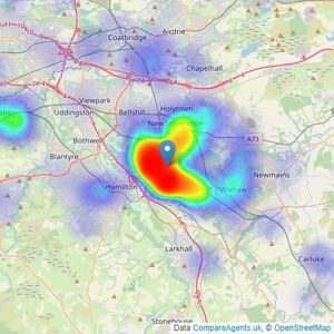 Hemmings Homes - Motherwell listings heatmap