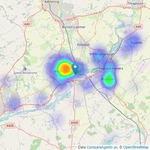 Henderson Connellan - Wellingborough listings heatmap