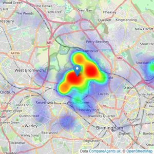 Henley Charles - Handsworth listings heatmap