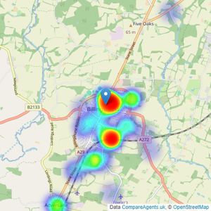 Henry Adams - Billingshurst listings heatmap