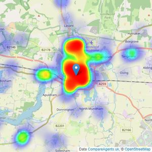 Henry Adams - Chichester listings heatmap