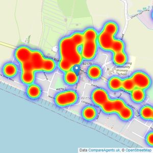 Henry Adams - East Wittering listings heatmap