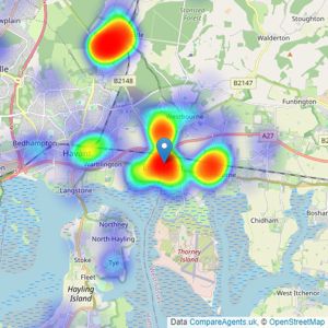 Henry Adams - Emsworth listings heatmap