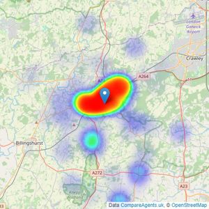 Henry Adams - Horsham listings heatmap