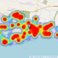 Henry Adams - Middleton-On-Sea listings heatmap