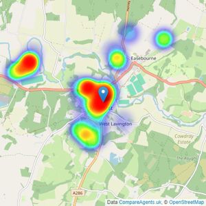 Henry Adams - Midhurst listings heatmap