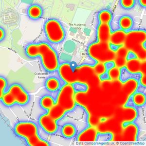 Henry Adams - Selsey listings heatmap