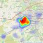 Henry James - Huddersfield listings heatmap