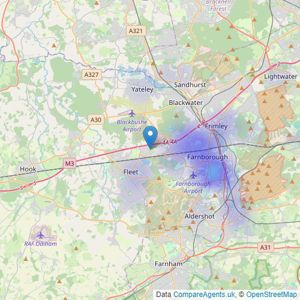 Henry Phillips & Partners - Covering Farnborough & surrounding villages listings heatmap