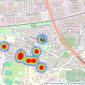 Henrys Estate Agents - Coventry listings heatmap