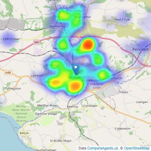 Herbert R Thomas - Bridgend listings heatmap