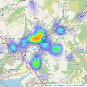 Herbert R Thomas - Neath listings heatmap