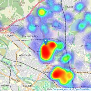 Hern & Crabtree - Heath listings heatmap