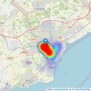 Hern & Crabtree - Pontcanna listings heatmap